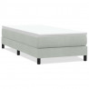 Łóżko Box Spring bez materaca Jasnoszary 80x210 cm Aksamit