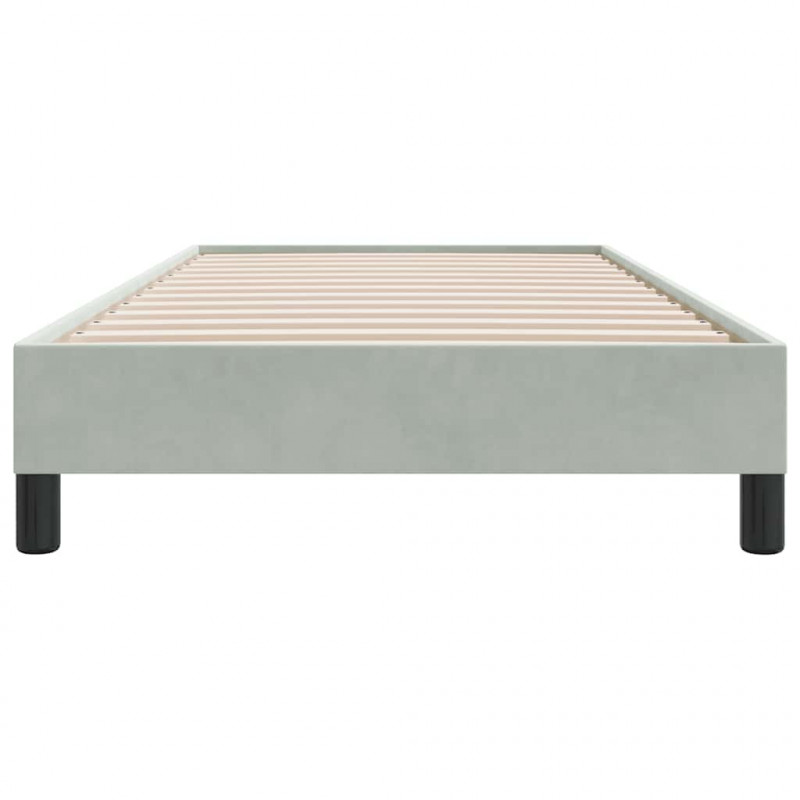 Łóżko Box Spring bez materaca Jasnoszary 80x210 cm Aksamit