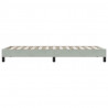 Łóżko Box Spring bez materaca Jasnoszary 80x210 cm Aksamit