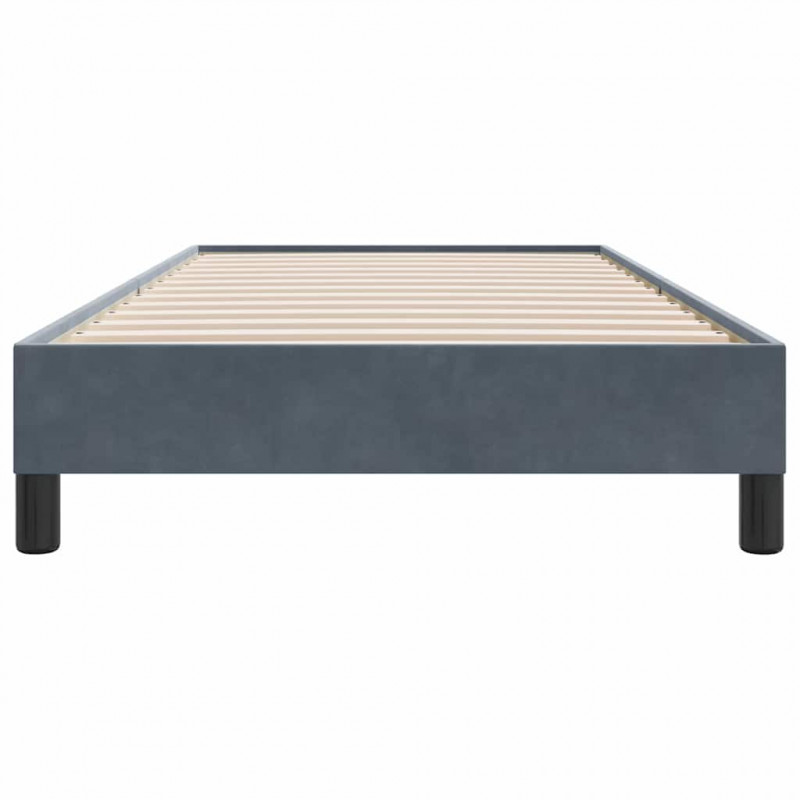 Łóżko typu Box Spring bez materaca Ciemnoszary 80x210cm Aksamit