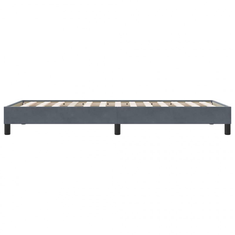 Łóżko typu Box Spring bez materaca Ciemnoszary 80x210cm Aksamit