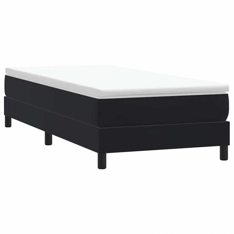 Łóżko Box Spring bez materaca Czarne 80x210 cm Aksamit