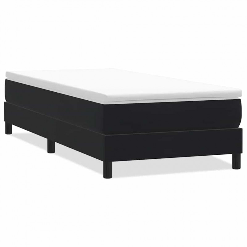 Łóżko Box Spring bez materaca Czarne 80x210 cm Aksamit