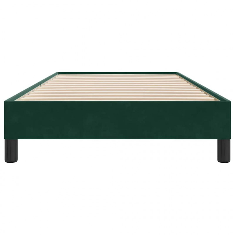 Łóżko typu Box Spring bez materaca Ciemnozielone 80x210 cm