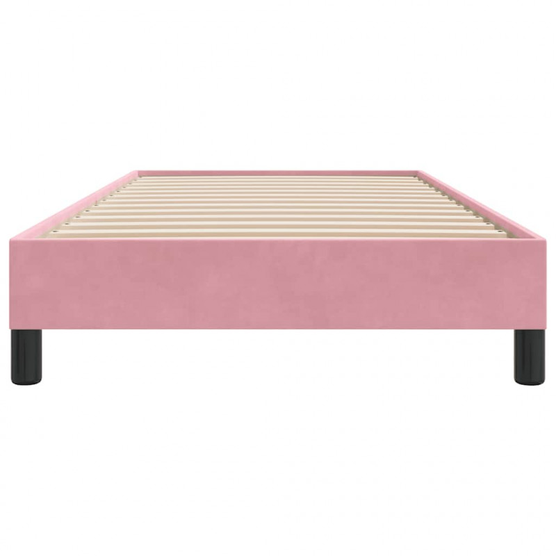 Łóżko Box Spring bez materaca Różowe 80x210 cm Aksamit