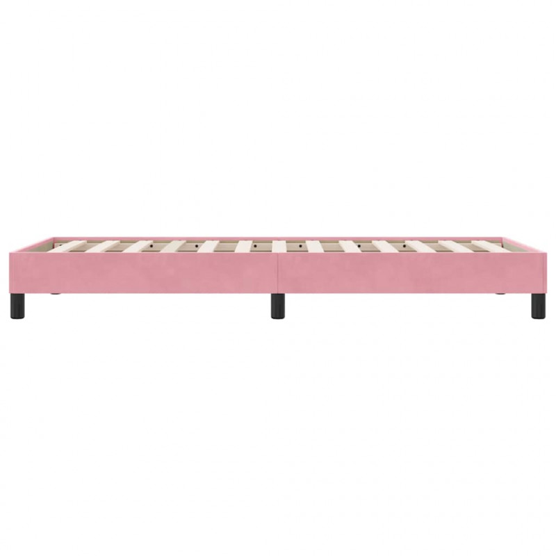 Łóżko Box Spring bez materaca Różowe 80x210 cm Aksamit