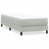 Łóżko Box Spring bez materaca Jasnoszary 90x210 cm Aksamit
