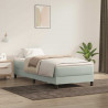 Łóżko Box Spring bez materaca Jasnoszary 90x210 cm Aksamit