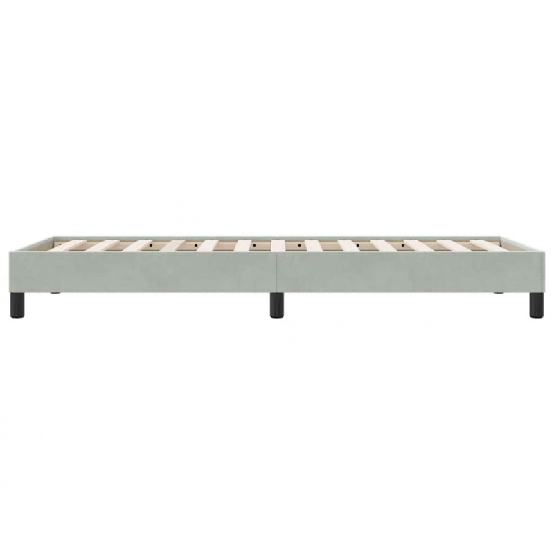 Łóżko Box Spring bez materaca Jasnoszary 90x210 cm Aksamit