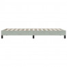 Łóżko Box Spring bez materaca Jasnoszary 90x210 cm Aksamit