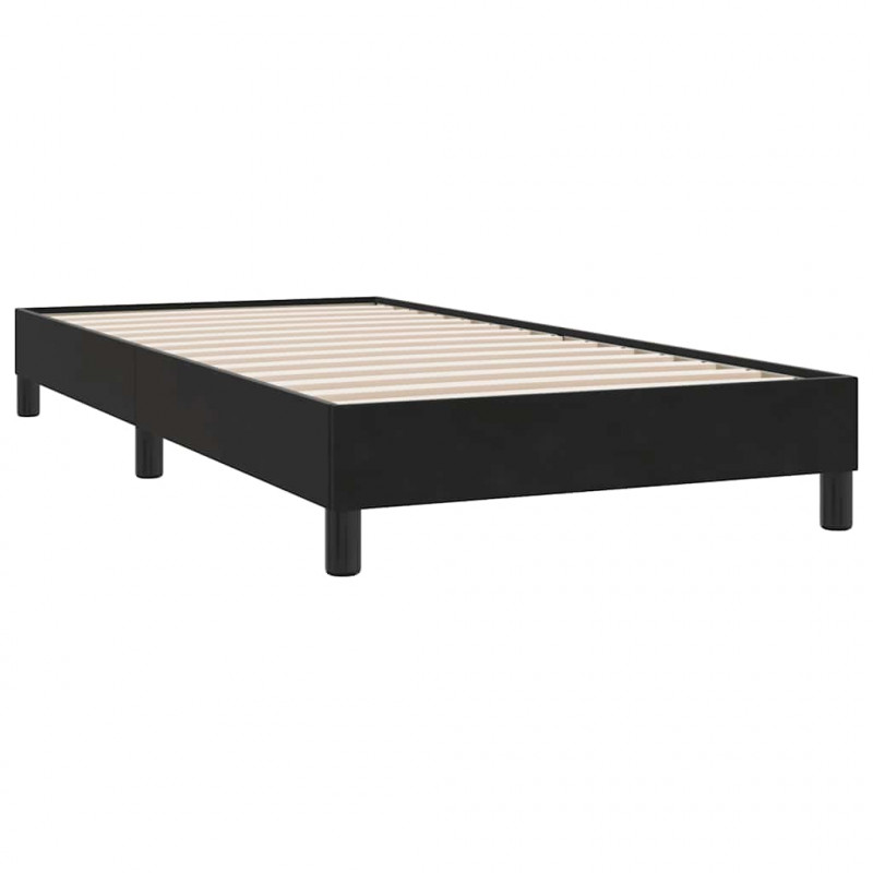 Łóżko Box Spring bez materaca Czarne 90x210 cm Aksamit