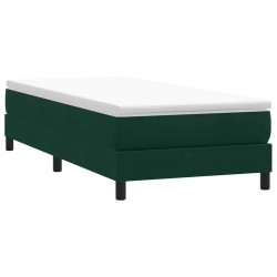 Łóżko typu Box Spring bez materaca Ciemnozielone 90x210 cm