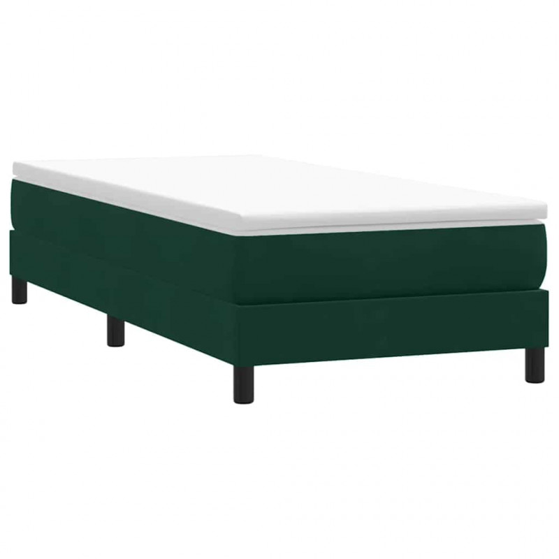 Łóżko typu Box Spring bez materaca Ciemnozielone 90x210 cm