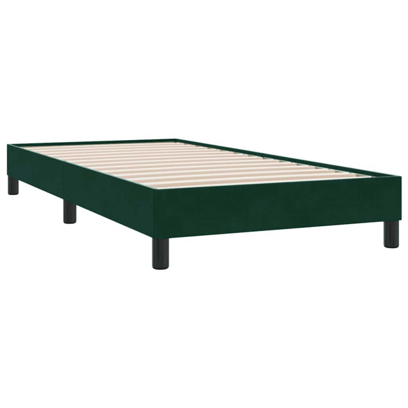 Łóżko typu Box Spring bez materaca Ciemnozielone 90x210 cm