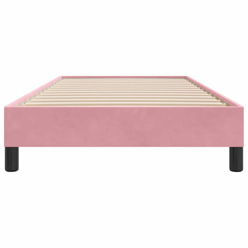 Łóżko Box Spring bez materaca Różowe 90x210 cm Aksamit
