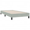 Łóżko Box Spring bez materaca Jasnoszary 100x210 cm Aksamit