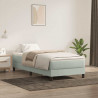 Łóżko Box Spring bez materaca Jasnoszary 100x210 cm Aksamit