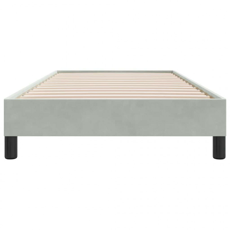 Łóżko Box Spring bez materaca Jasnoszary 100x210 cm Aksamit