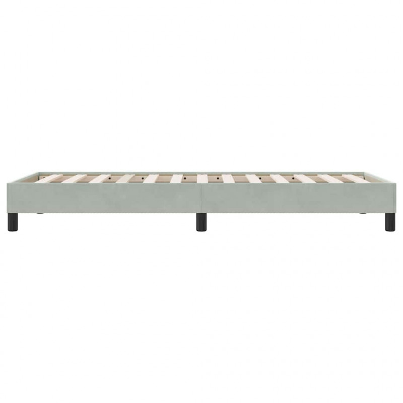 Łóżko Box Spring bez materaca Jasnoszary 100x210 cm Aksamit
