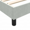 Łóżko Box Spring bez materaca Jasnoszary 100x210 cm Aksamit