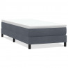 Łóżko typu Box Spring bez materaca Ciemnoszary 100x210 cm