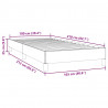 Łóżko Box Spring bez materaca Czarne 100x210 cm Aksamit