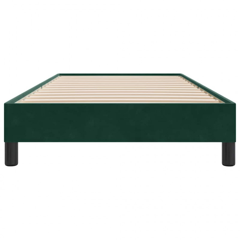 Łóżko typu Box Spring bez materaca Ciemnozielone 100x210 cm
