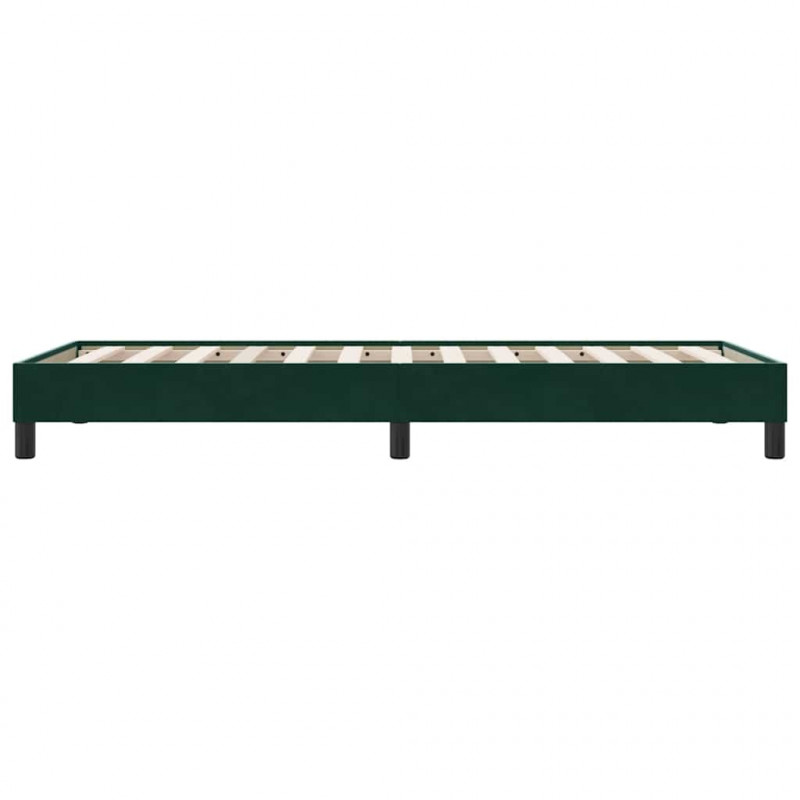 Łóżko typu Box Spring bez materaca Ciemnozielone 100x210 cm