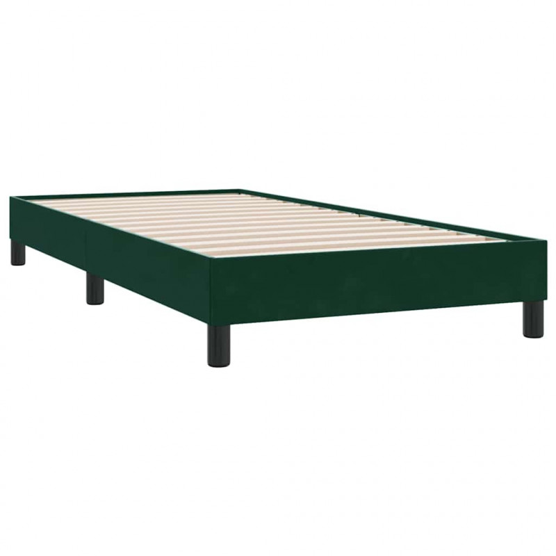 Łóżko typu Box Spring bez materaca Ciemnozielone 100x210 cm