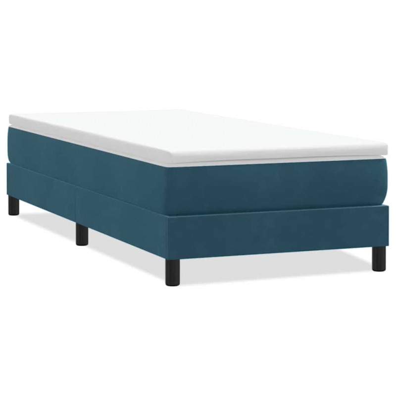 Łóżko typu Box Spring bez materaca Ciemnoniebieskie 100x210 cm