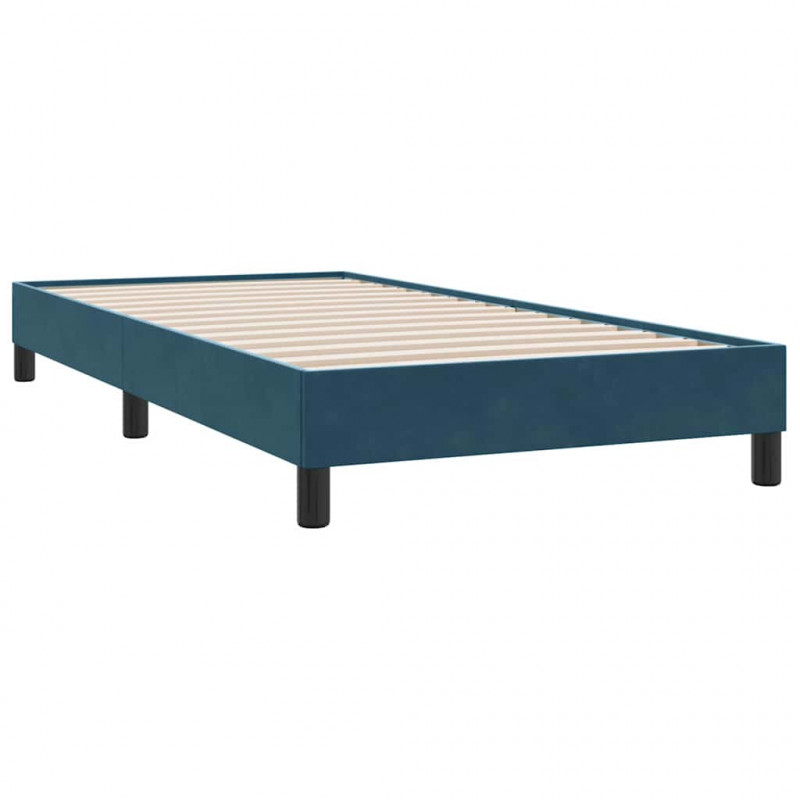 Łóżko typu Box Spring bez materaca Ciemnoniebieskie 100x210 cm