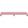 Łóżko Box Spring bez materaca Różowe 100x210 cm Aksamit