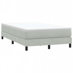 Łóżko Box Spring bez materaca Jasnoszary 120x210 cm Aksamit