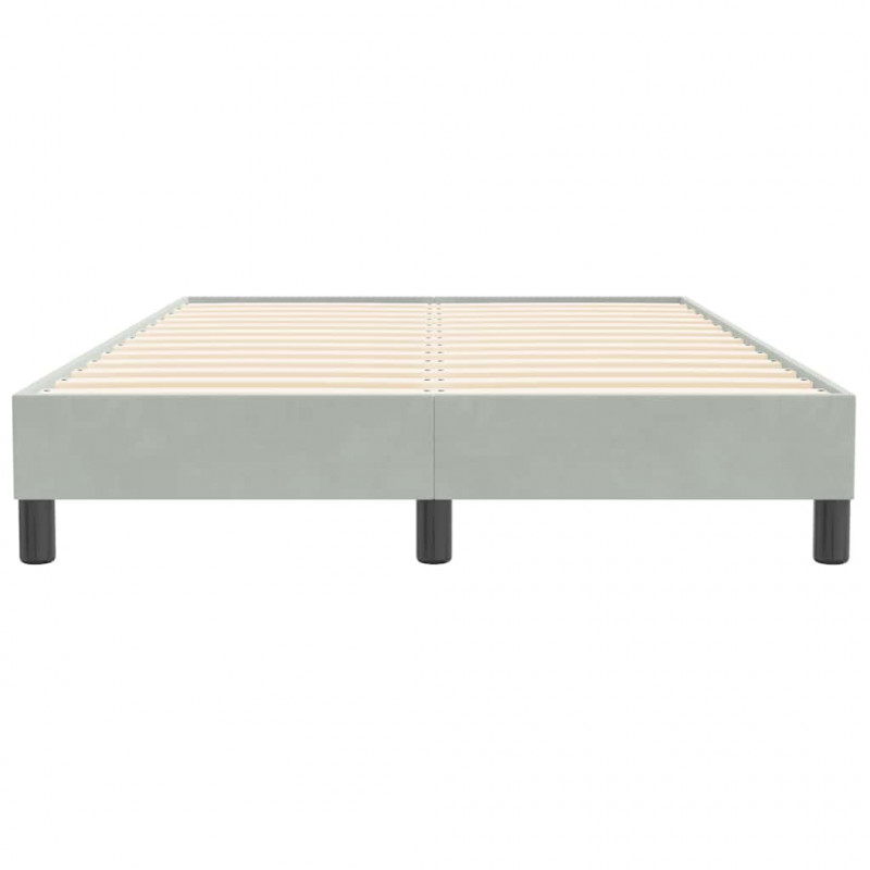 Łóżko Box Spring bez materaca Jasnoszary 120x210 cm Aksamit