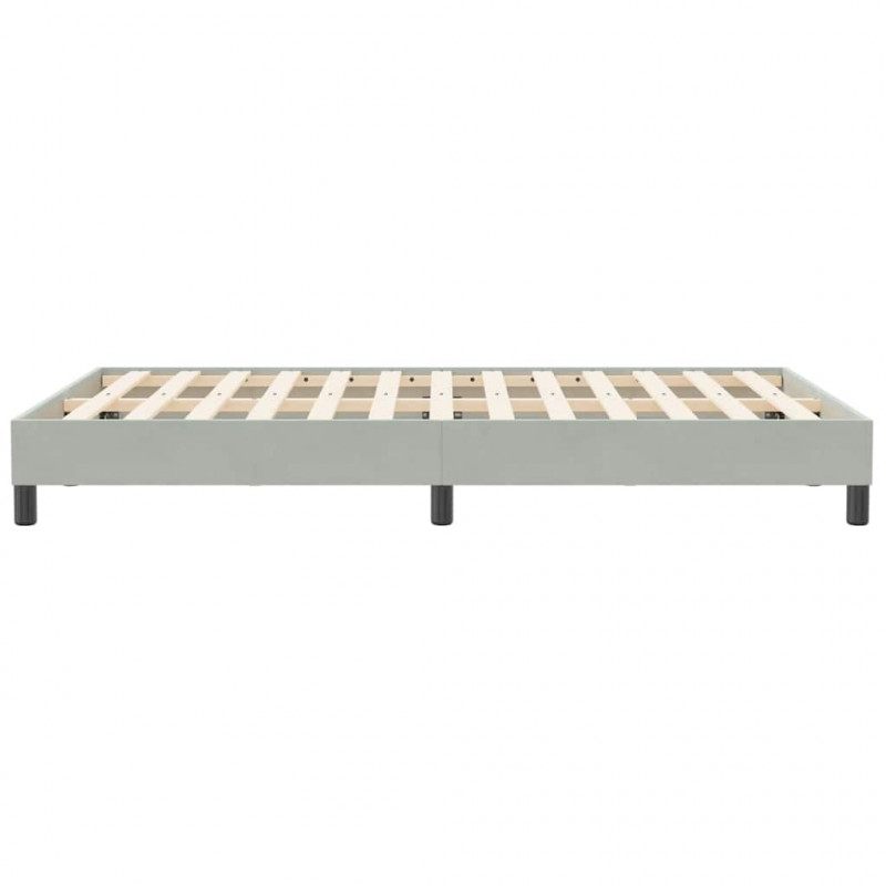 Łóżko Box Spring bez materaca Jasnoszary 120x210 cm Aksamit