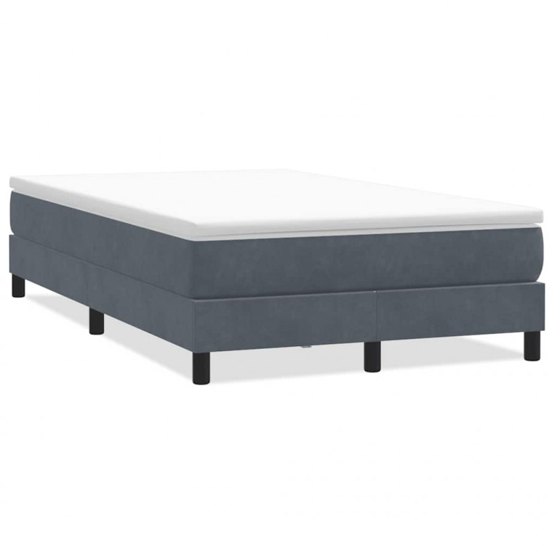 Łóżko typu Box Spring bez materaca Ciemnoszary 120x210 cm
