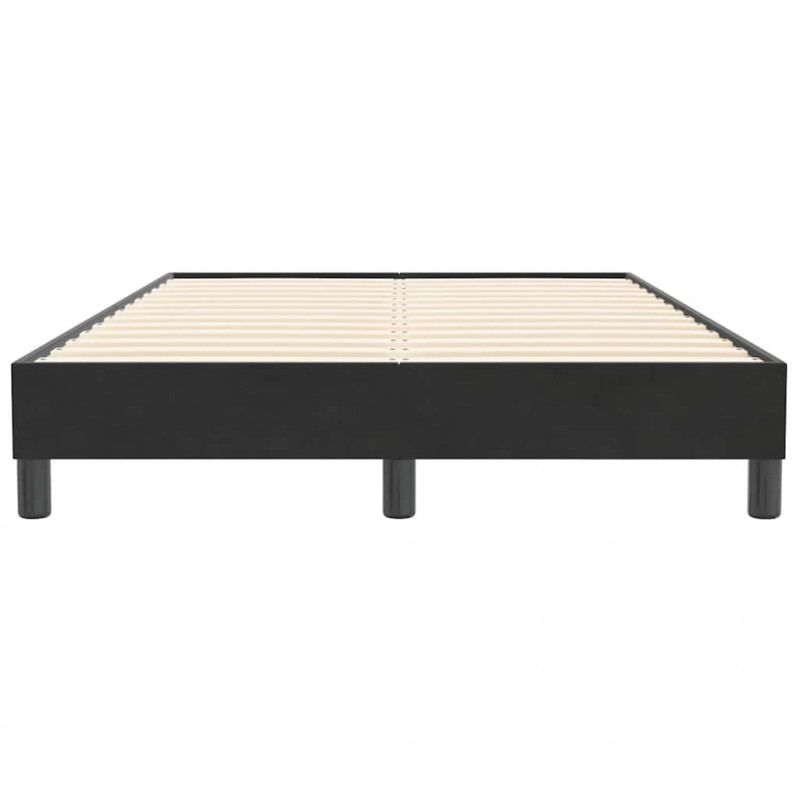 Łóżko Box Spring bez materaca Czarne 120x210 cm Aksamit