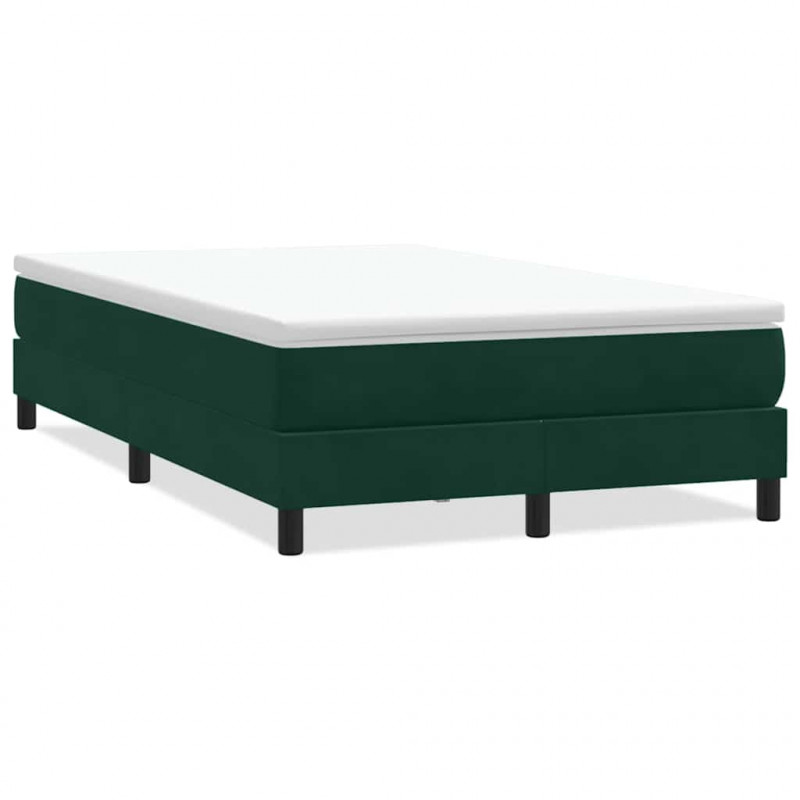 Łóżko typu Box Spring bez materaca Ciemnozielone 120x210 cm