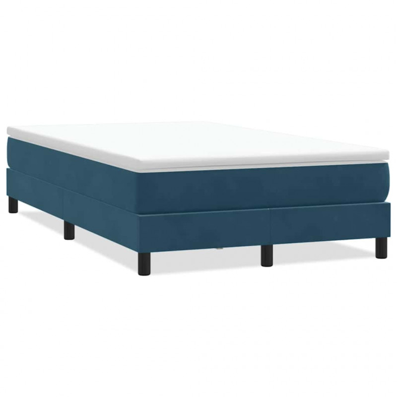 Łóżko typu Box Spring bez materaca Ciemnoniebieskie 120x210 cm