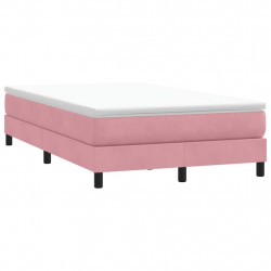 Łóżko Box Spring bez materaca Różowe 120x210 cm Aksamit