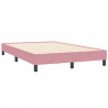 Łóżko Box Spring bez materaca Różowe 120x210 cm Aksamit