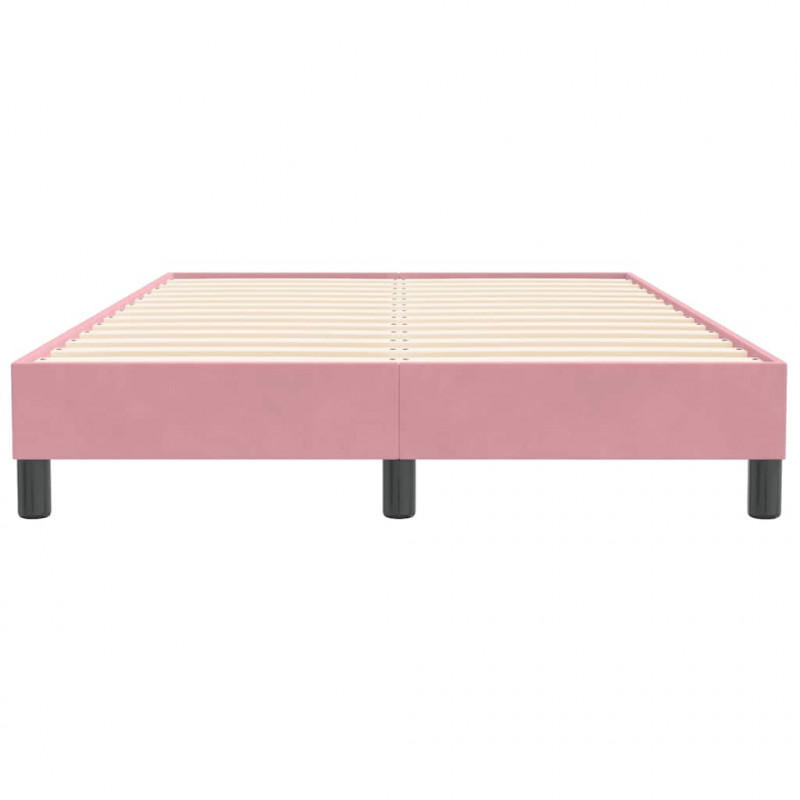 Łóżko Box Spring bez materaca Różowe 120x210 cm Aksamit