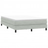 Łóżko Box Spring bez materaca Jasnoszary 140x210 cm Aksamit