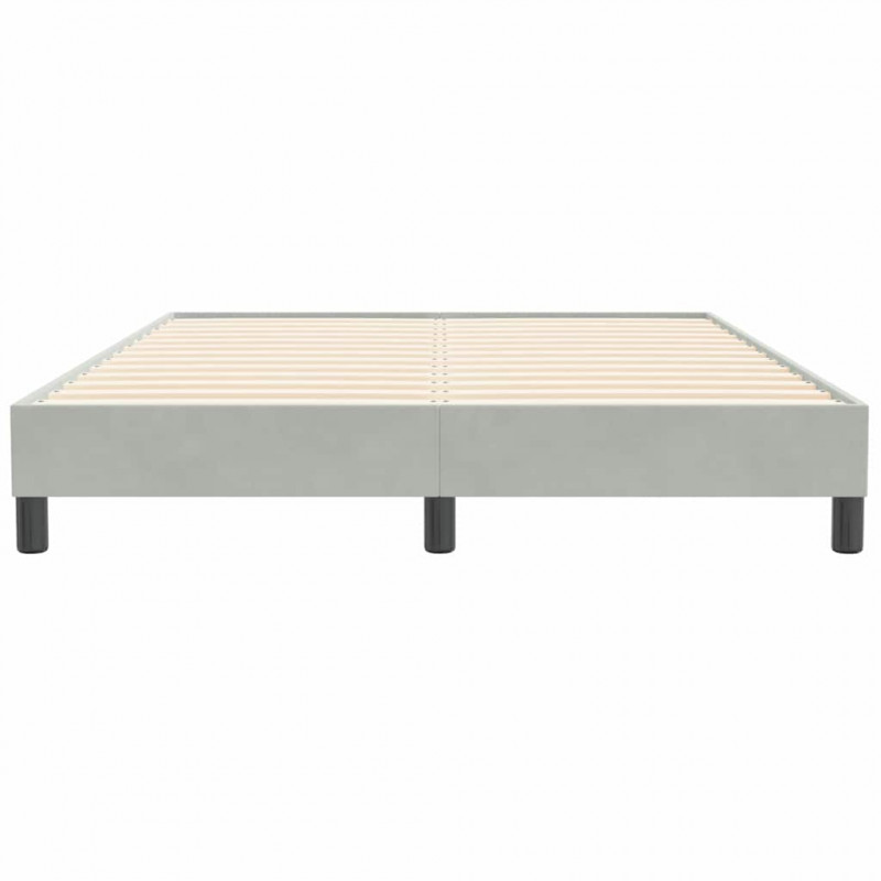 Łóżko Box Spring bez materaca Jasnoszary 140x210 cm Aksamit
