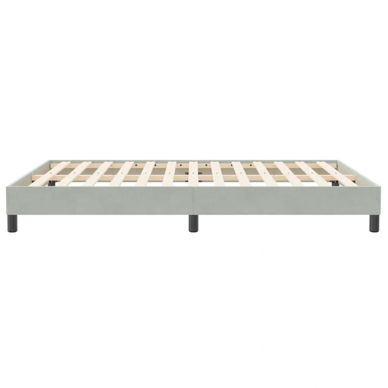 Łóżko Box Spring bez materaca Jasnoszary 140x210 cm Aksamit