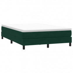 Łóżko typu Box Spring bez materaca Ciemnozielone 140x210 cm