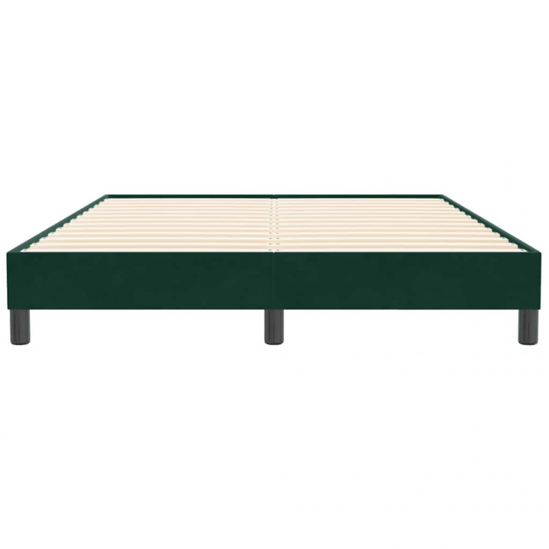 Łóżko typu Box Spring bez materaca Ciemnozielone 140x210 cm