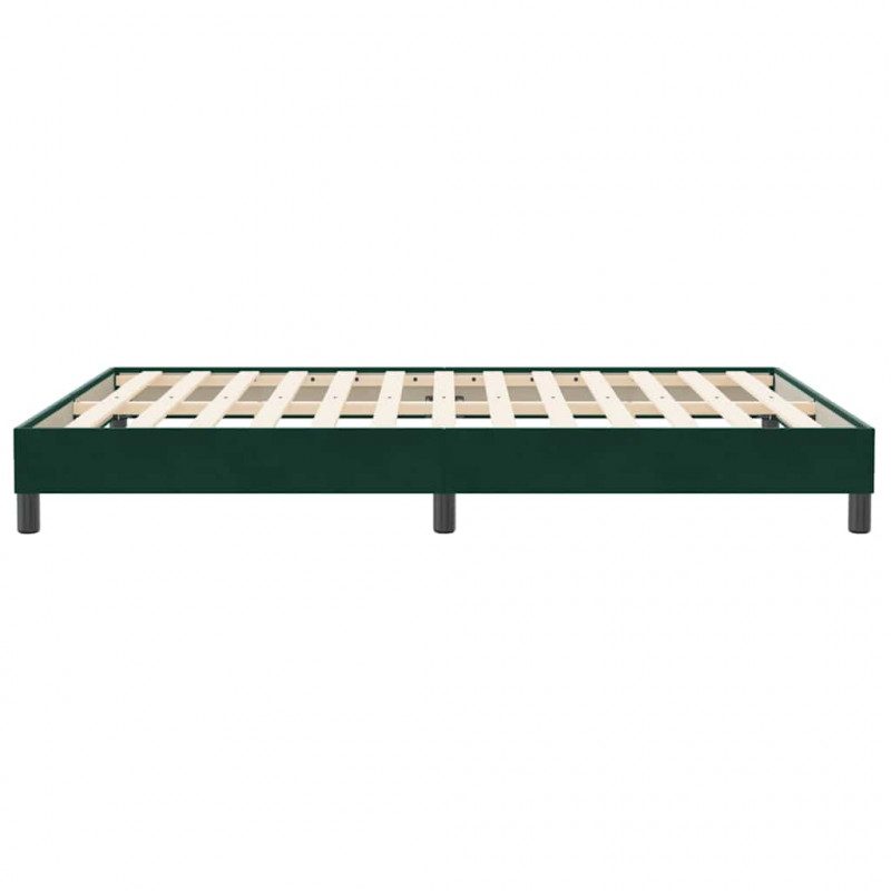 Łóżko typu Box Spring bez materaca Ciemnozielone 140x210 cm