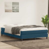 Łóżko typu Box Spring bez materaca Ciemnoniebieskie 140x210 cm