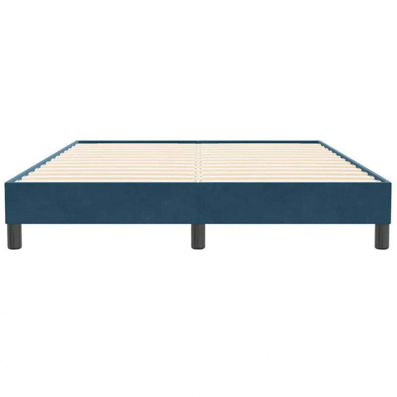 Łóżko typu Box Spring bez materaca Ciemnoniebieskie 140x210 cm